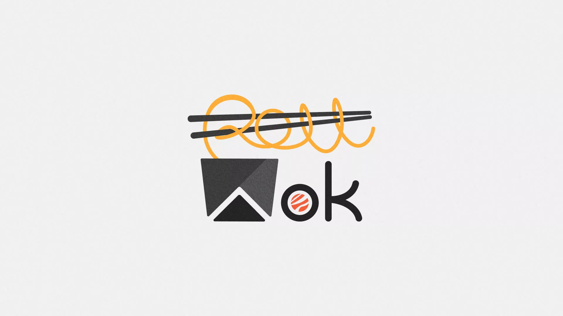 Разработка логотипа суши-бара «Roll Wok Club» в Бежецке